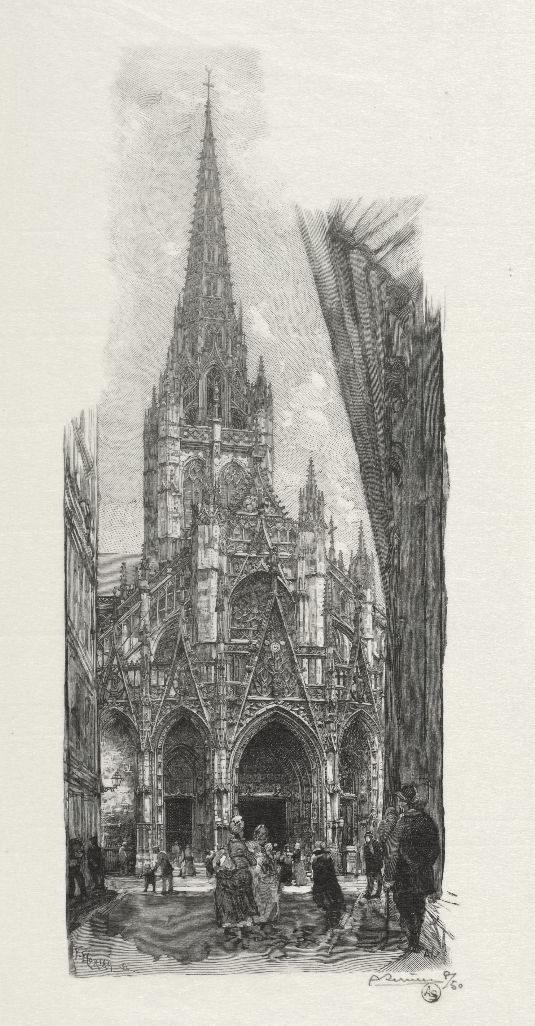 Auguste Louis Lepère, Rouen Illustré:  Eglise Saint Maclon