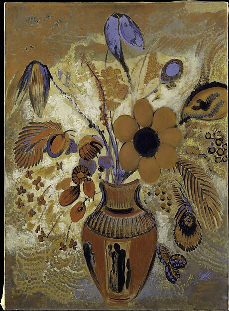 Odilon Redon, Etruscan Vase with Flowers