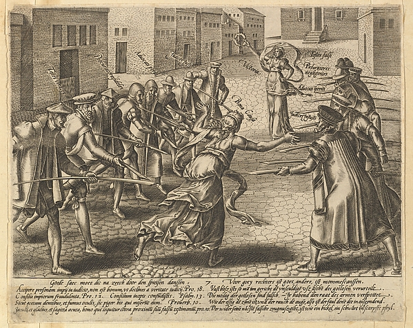 Hendrick Goltzius, The Abuses of the Law, Plate 7
