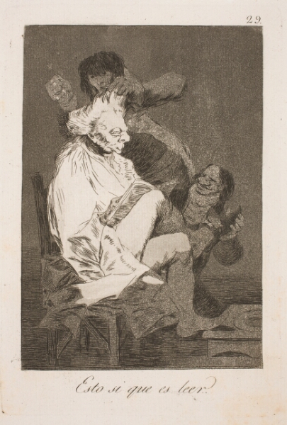 Francisco de Goya, Dette kaldes at læse