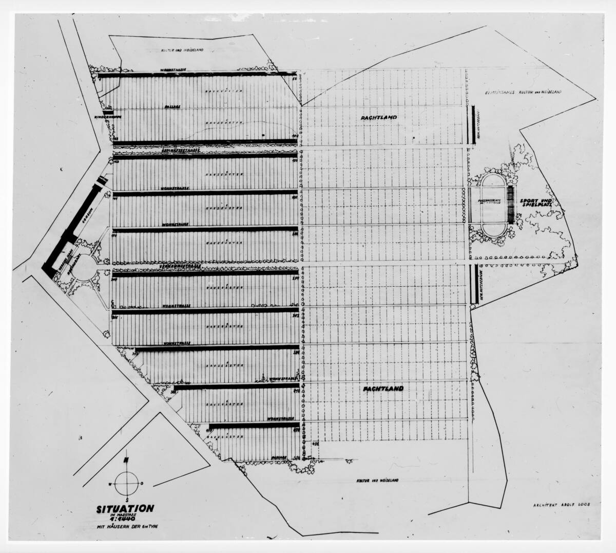 Anonym, Verbauungsplan Laaerberg, Wien X., Oberlaa, Unteres Feld