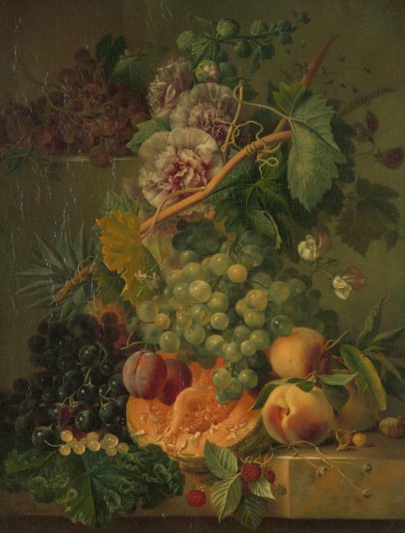 Albertus Jonas Brandt, Still Life with Flowers and Fruits