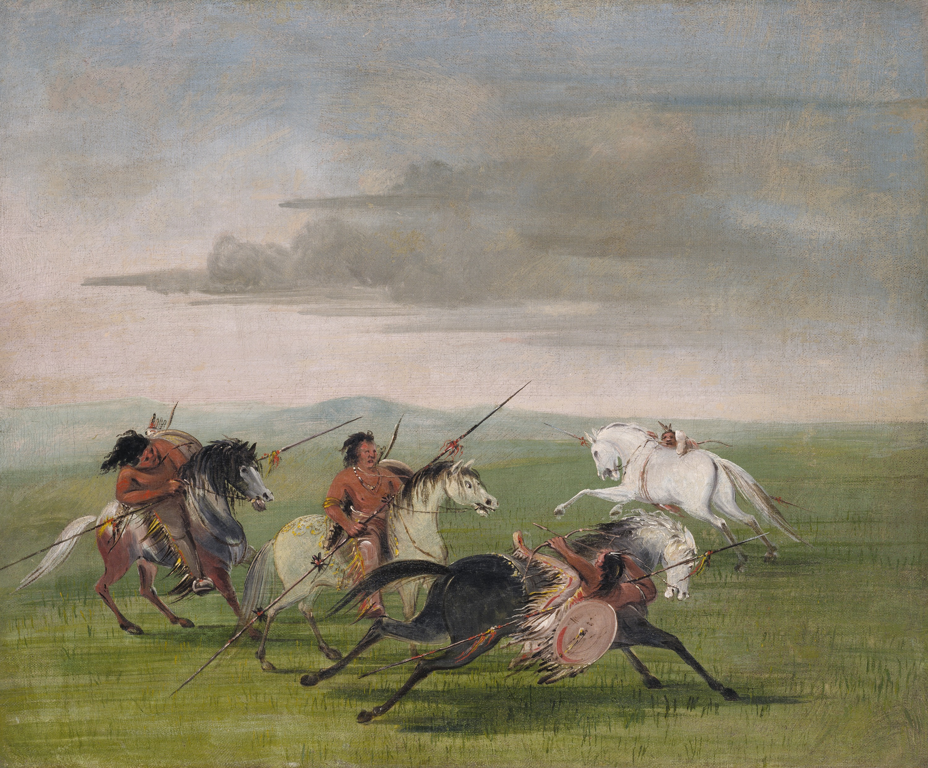 George Catlin, Comanche Feats of Horsemanship