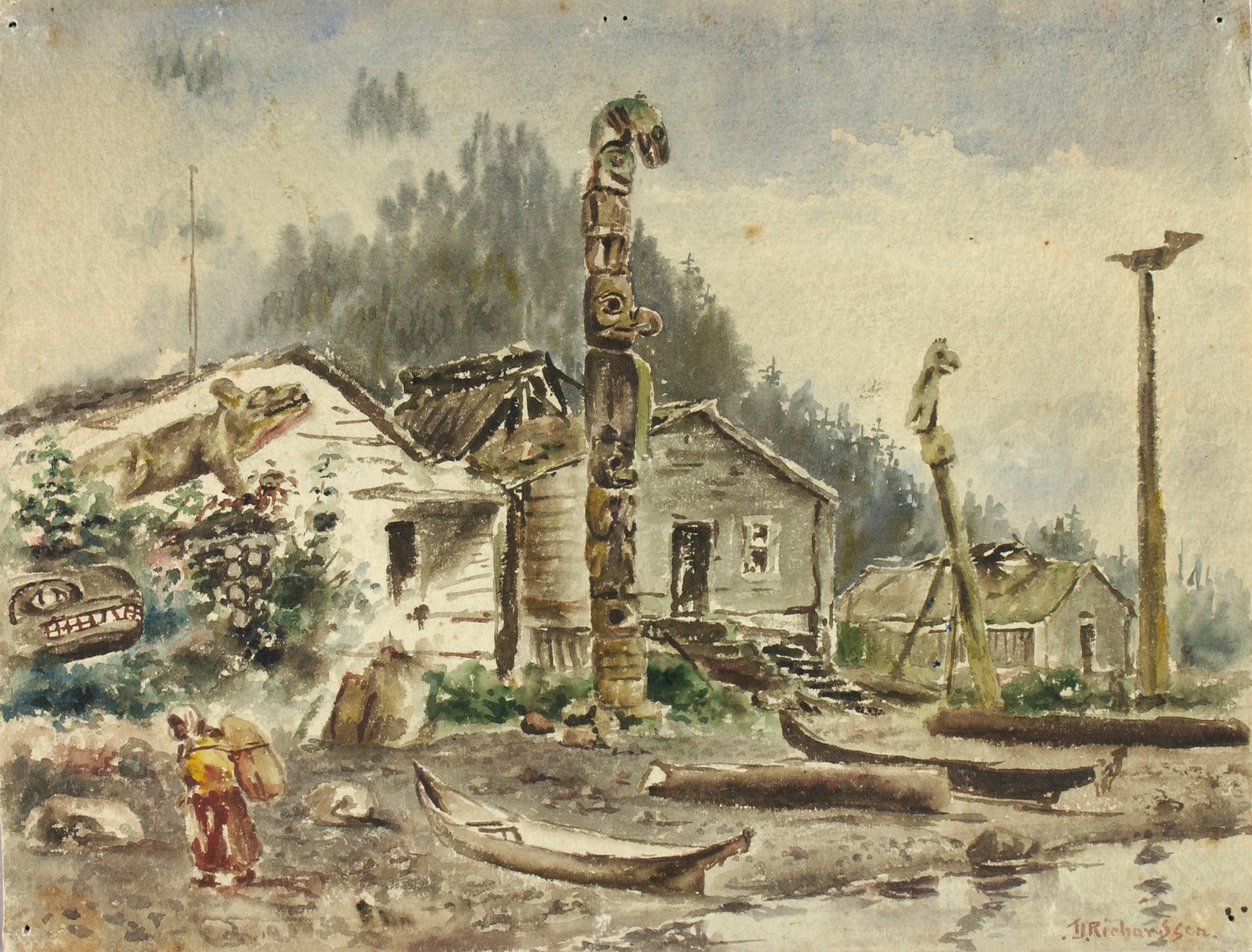 Theodore J. Richardson, View of Wrangell, Alaska, in 1884