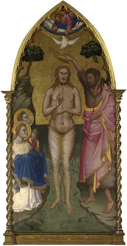 Niccolò di Pietro Gerini, The Baptism of Christ: Main Tier Central Panel