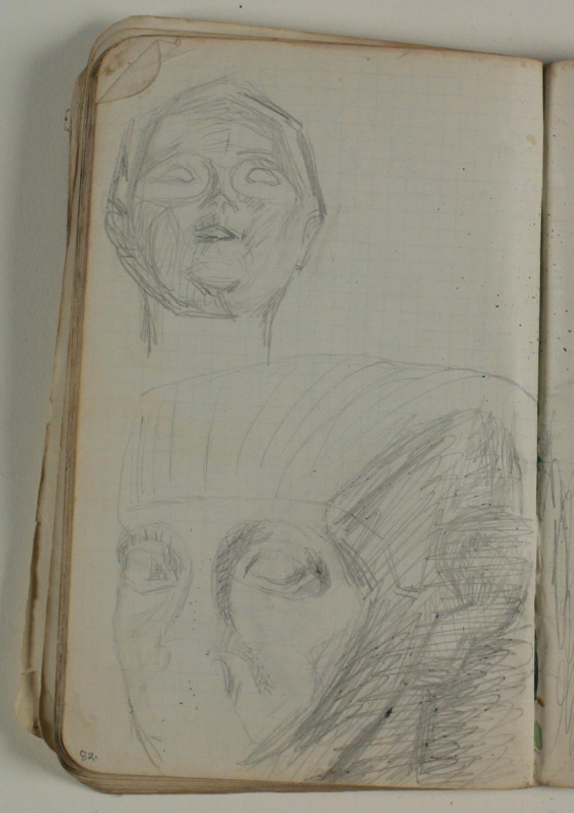 Niels Larsen Stevns, Studier af ægyptiske statuehoveder