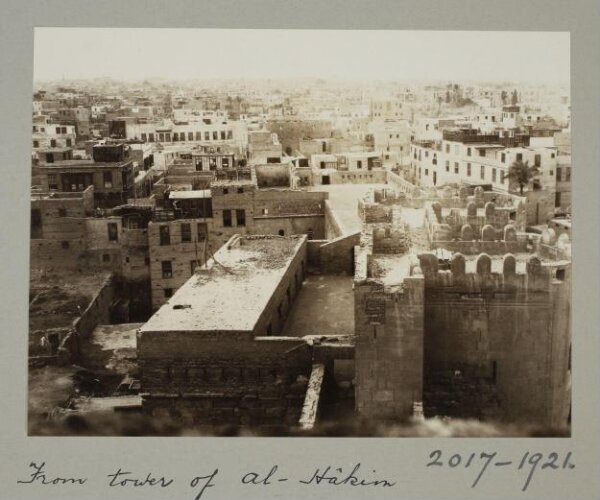 K.A.C. Creswell, Bab al-Futuh from al-Hakim minaret, North Wall, Cairo