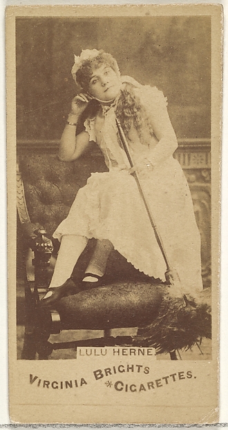 Allen & Ginter, Lulu Herne, from the Actors and Actresses series (N45, Type 1) for Virginia Brights Cigarettes