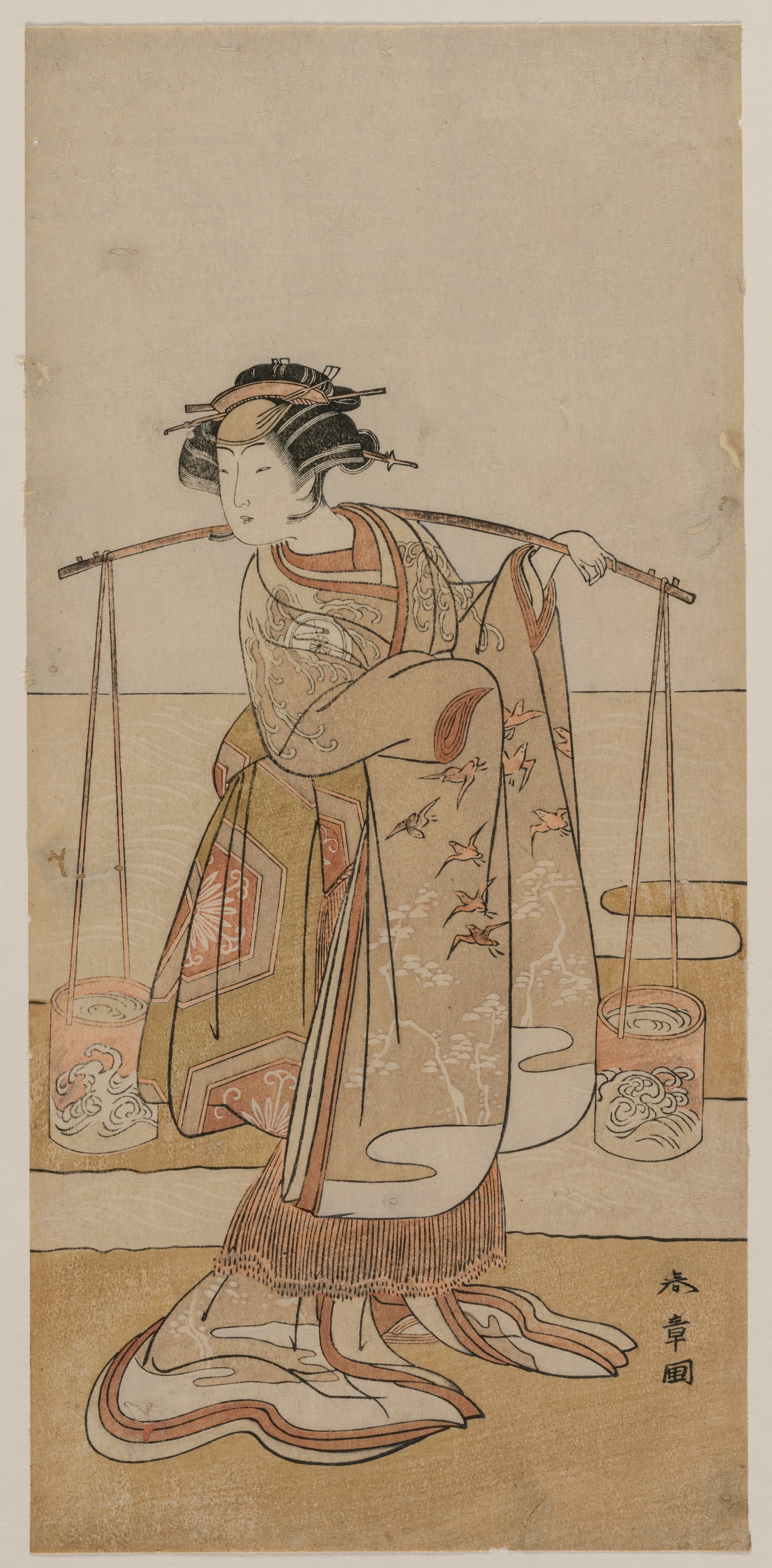 Katsukawa Shunshō, Iwai Hanshiro IV as Murasame or Matsukaze