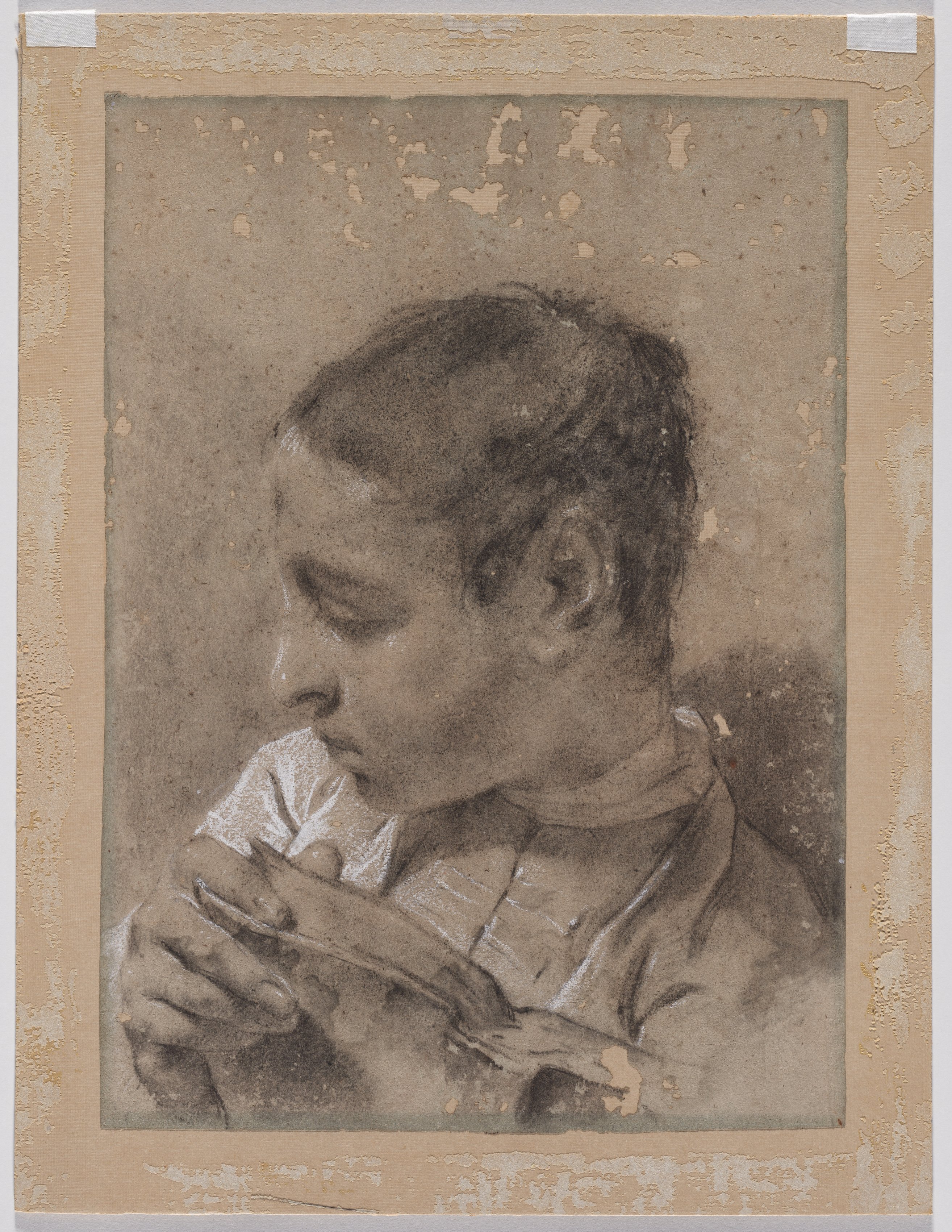 Giovanni Battista Piazzetta, Head of a Young Man in Profile with a Book