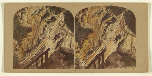 London Stereoscopic and Photographic Company, The Rope Bridge, Carrick-a-rede.