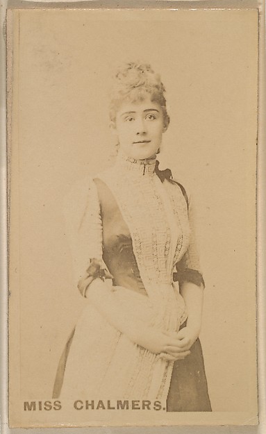 Kinney Brothers Tobacco Company, Miss Chalmers, from the Actresses series (N246), Type 1, issued by Kinney Brothers to promote Sporting Extra Cigarettes