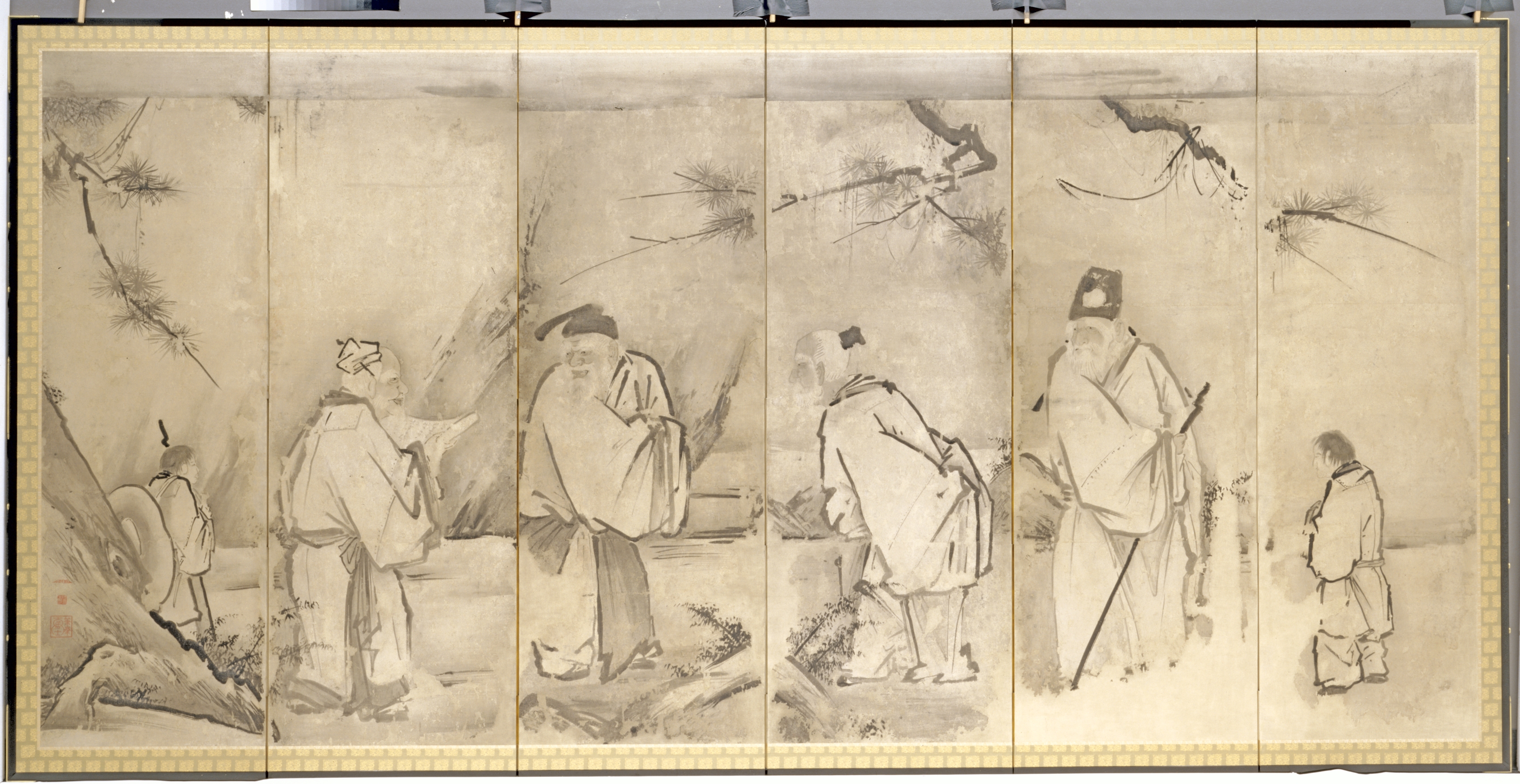 Kano Tan’yū, Four Elders of Mt. Shang