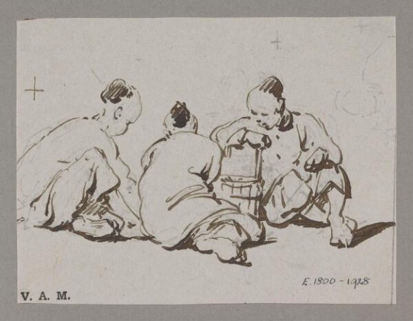 George Chinnery, Three seated figures