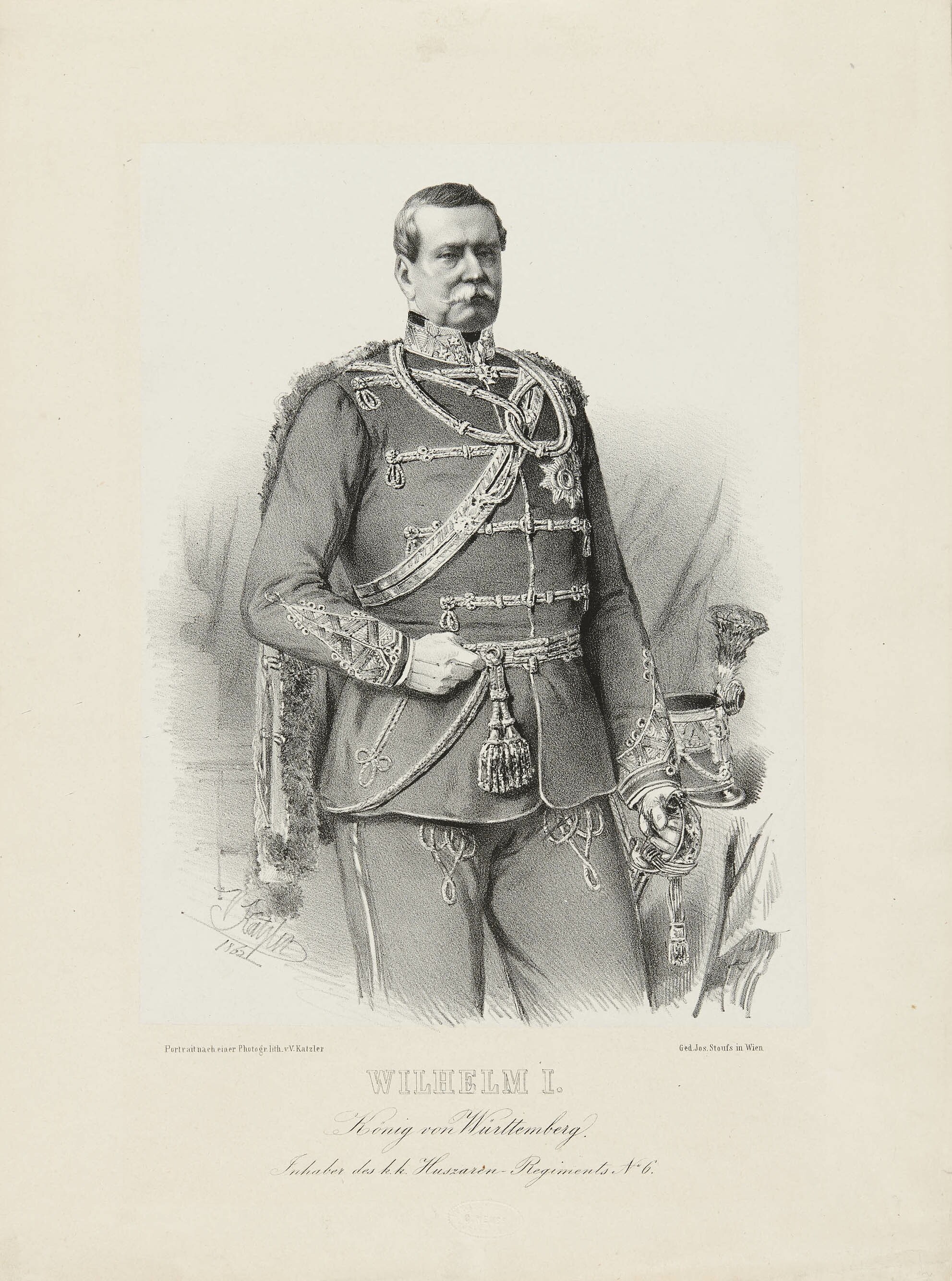 Vinzenz Katzler, Bildnis König Wilhelm I. von Württemberg