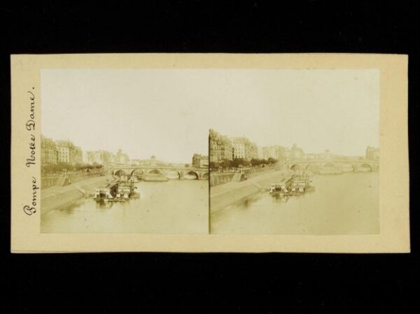 Unknown, Stereoscopic photograph of the Pompe Notre Dame