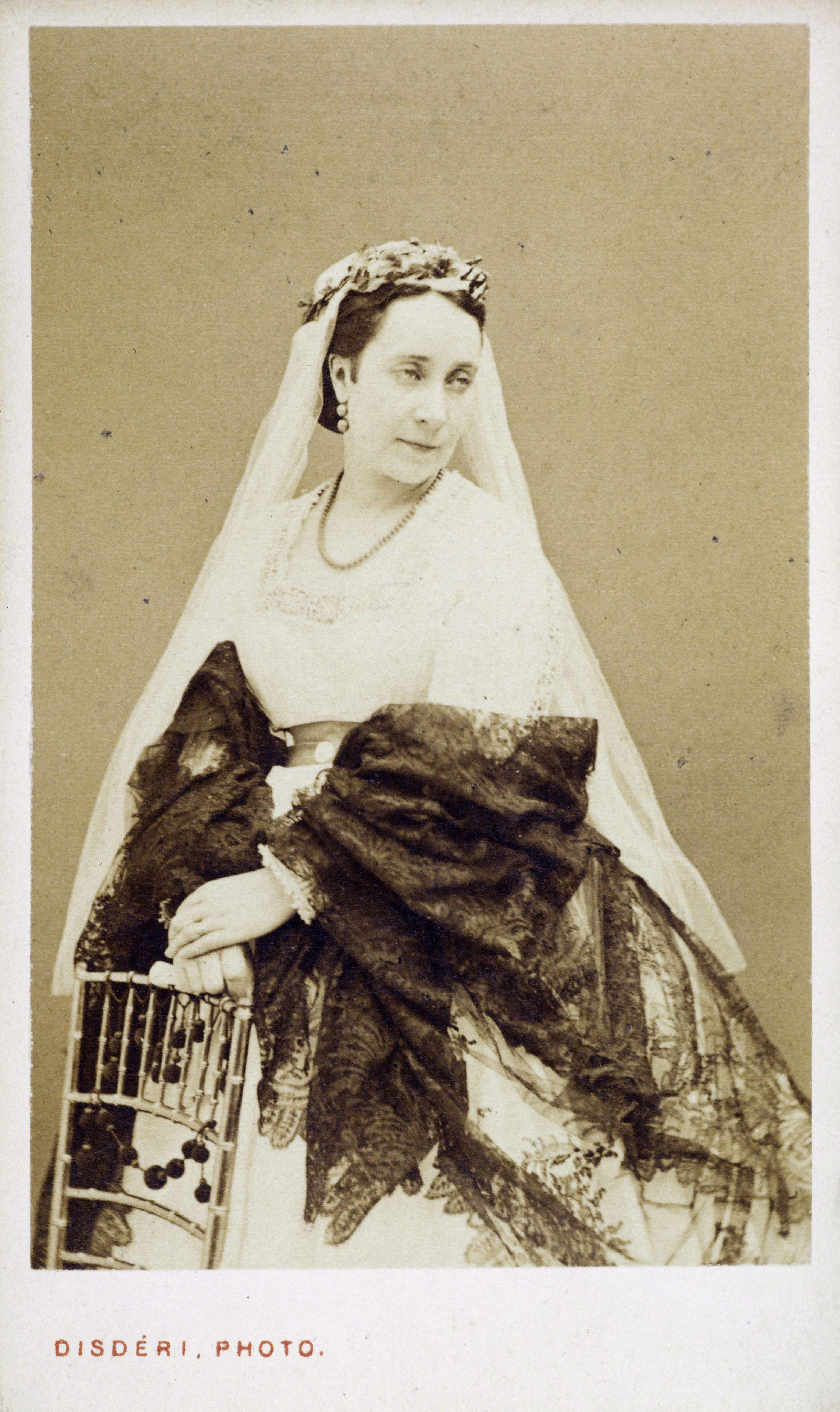 André-Adolphe-Eugène Disdéri, Portrait de Lablache de Mery ou Marie Joséphine de Méric, (soprano), (1801-1877), (chanteuse lyrique)