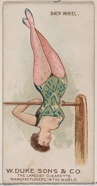 W. Duke, Sons & Co., Back Wheel, from the Gymnastic Exercises series (N77) for Duke brand cigarettes