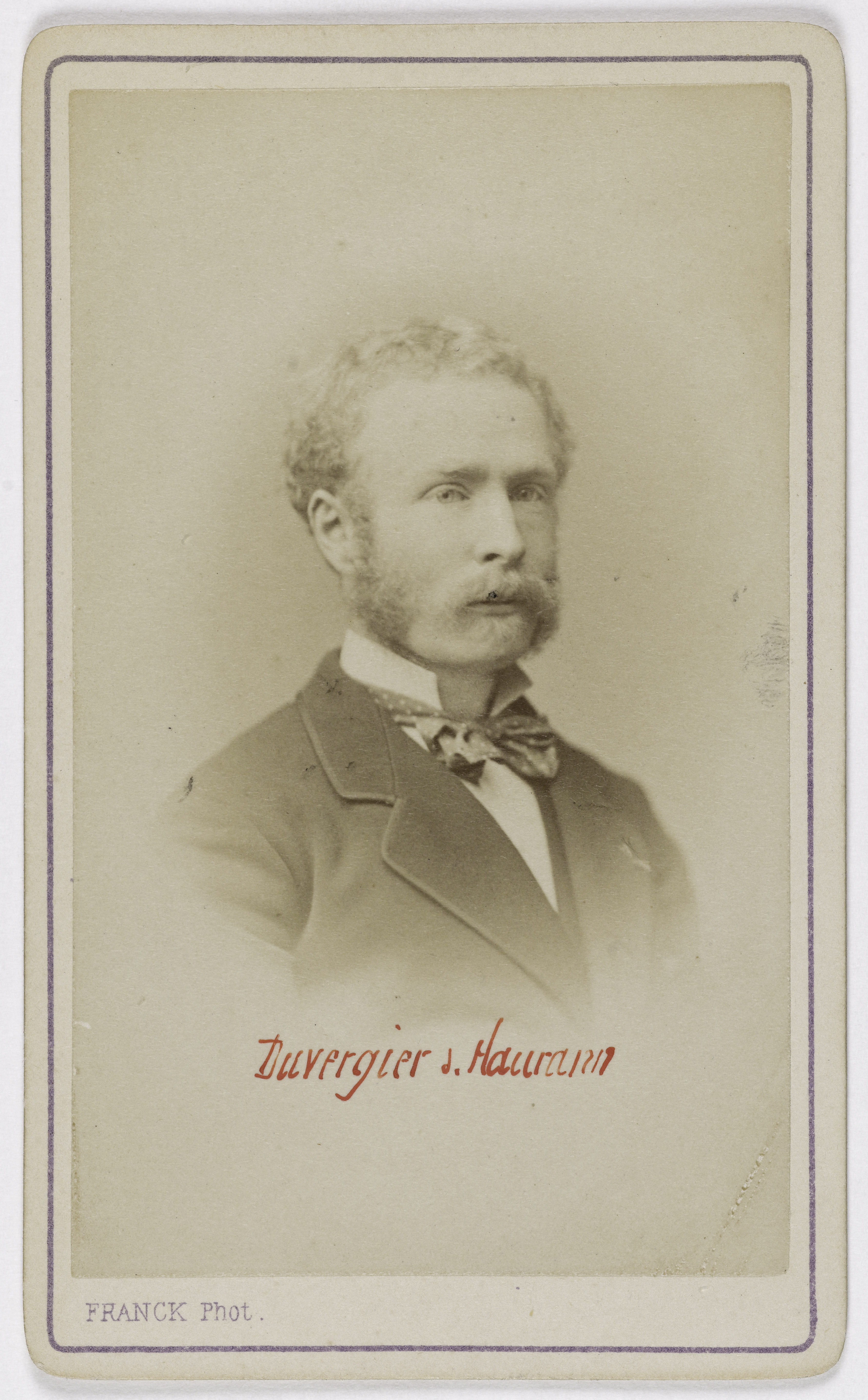 Franck, Portrait de Prosper Ernest Duvergier de Hauranne (1798-1881), (écrivain, homme politique)