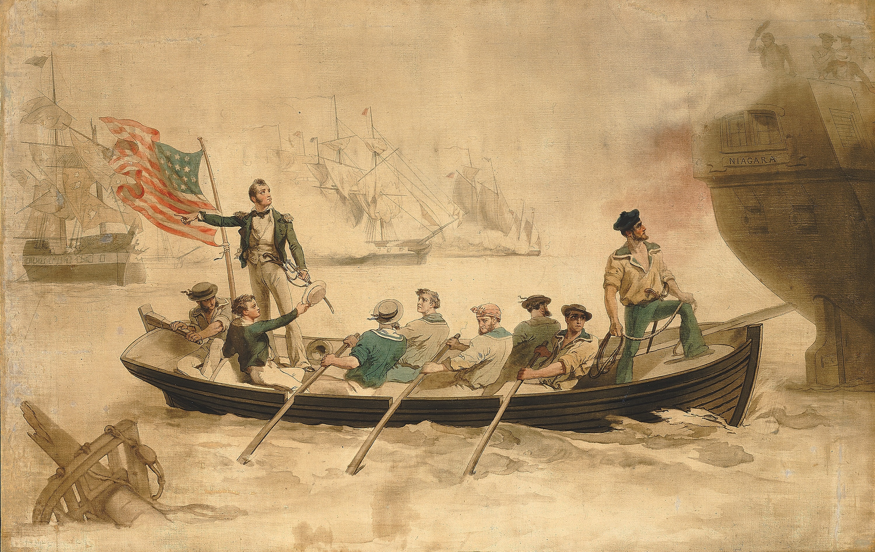 Unidentified, Perry Transferring His Flag to the Niagara