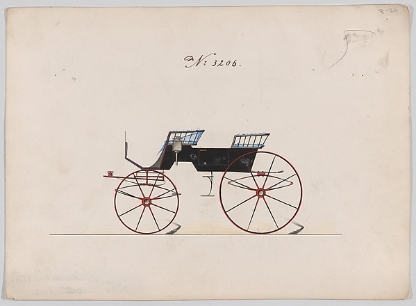 Brewster & Co., Design for 4 seat Phaeton, no top, no. 3206
