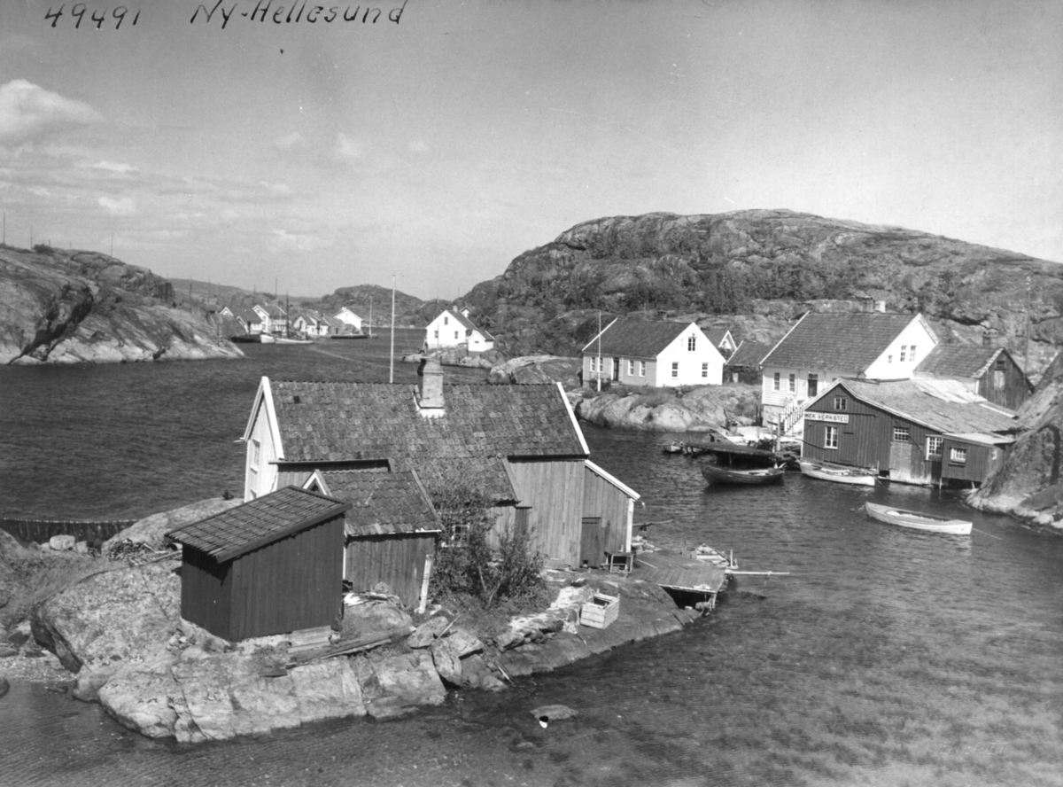 Anders Beer Wilse, Wilse original, Bebyggelse, Ny Hellesund, Samferdsel, Båt