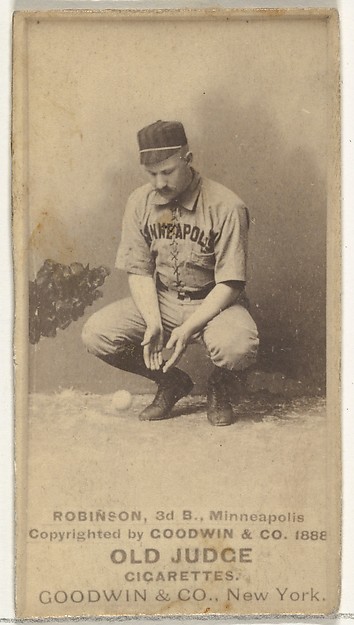 Goodwin & Company, Myers C. Robinson, 3rd Base, Minneapolis, from the Old Judge series (N172) for Old Judge Cigarettes