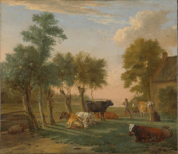 Paulus Potter, Cows in a Meadow near a Farm
