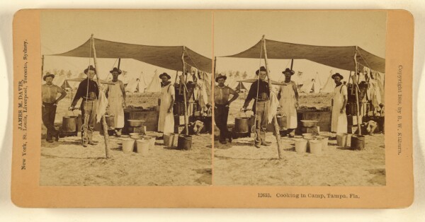 Benjamin West Kilburn, Cooking in Camp, Tampa, Fla.