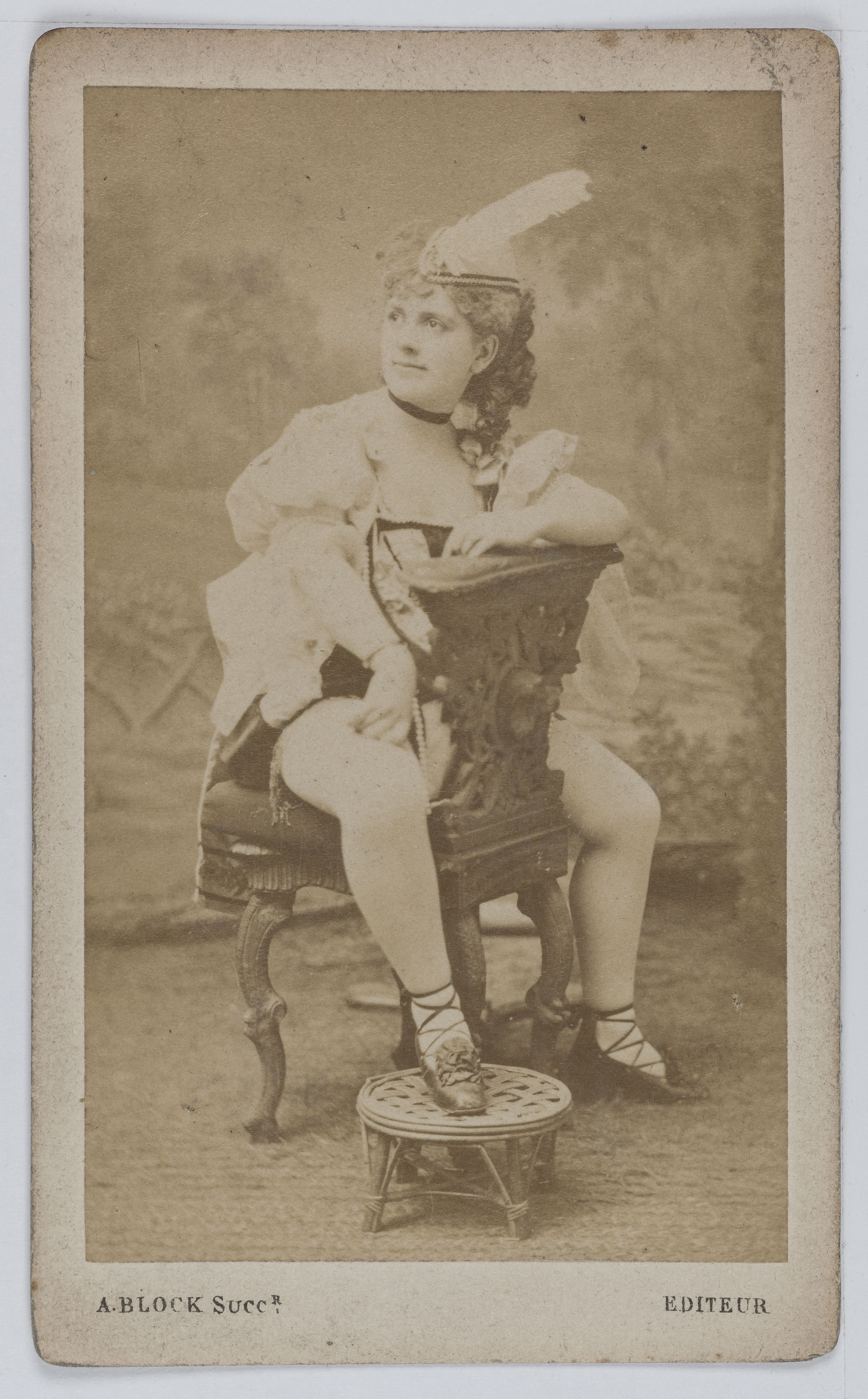Anonyme, Portrait de Blanche Marie Eugénie Querette, actrice de théâtre entre 1868 et 1880.