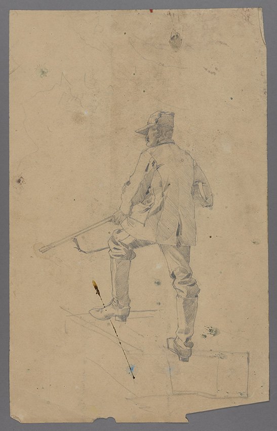 Karl Hagemeister, Jäger von hinten, um 1885