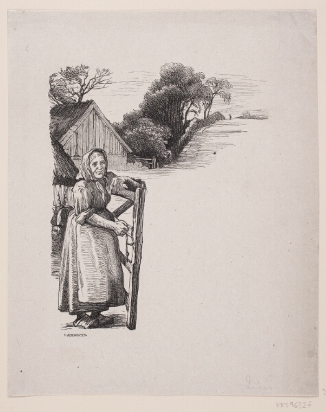 F. Hendriksen, Illustration til H. V. Kaalunds digt "Konen ved Ledet i Frederiksdal"