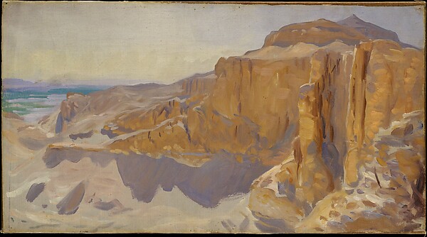 John Singer Sargent, Cliffs at Deir el Bahri, Egypt