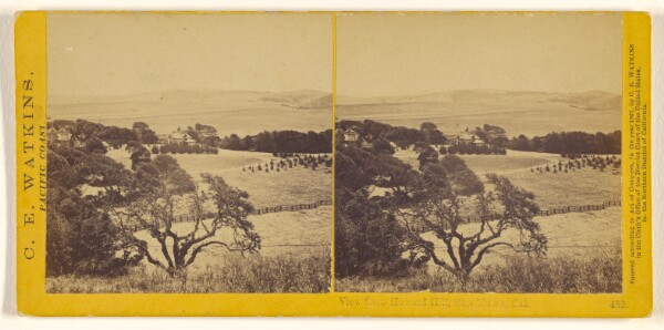 Carleton Watkins, View from Howard Hill, San Mateo, Cal.