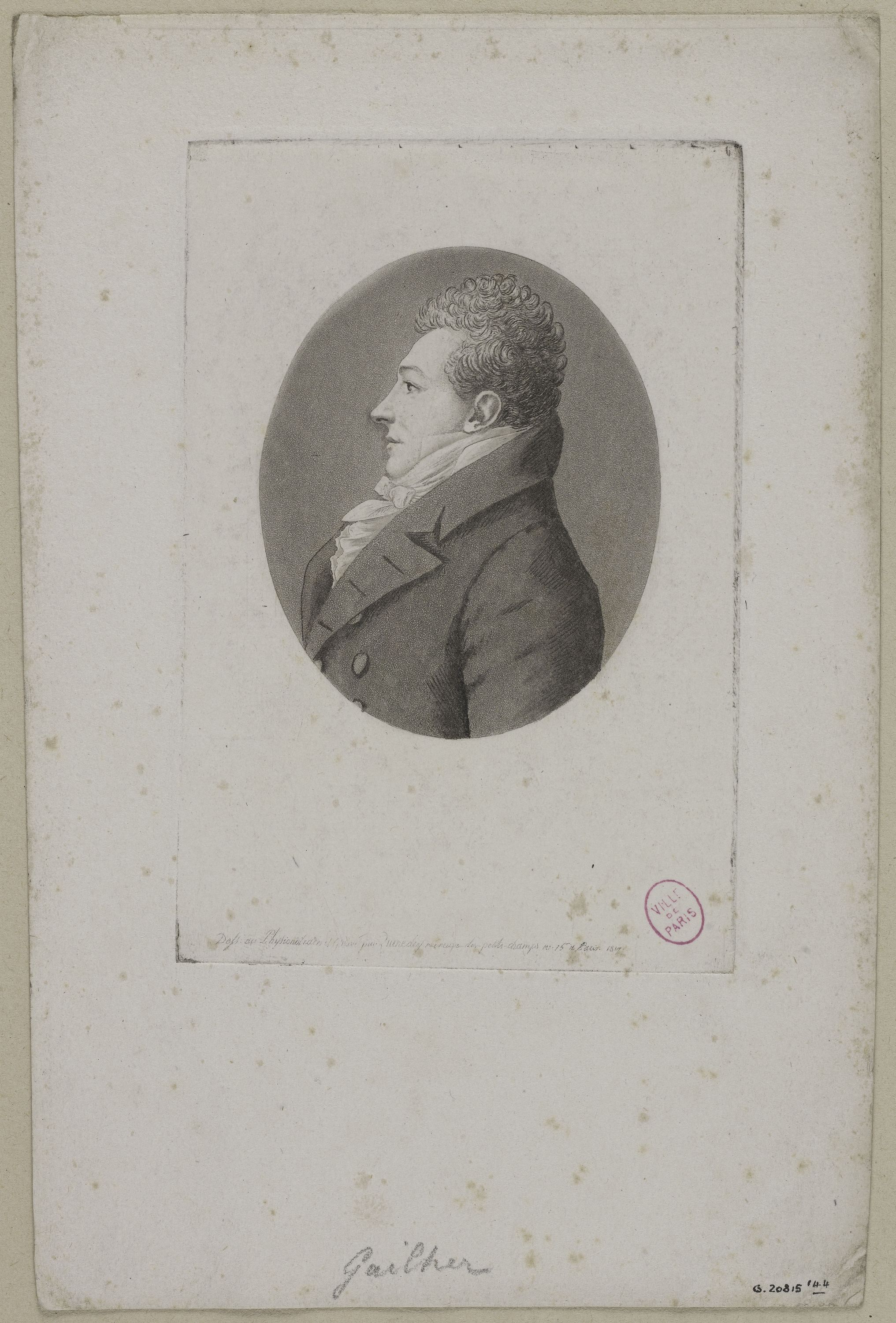 Edmé Quenedey, Portrait de Monsieur Gailher