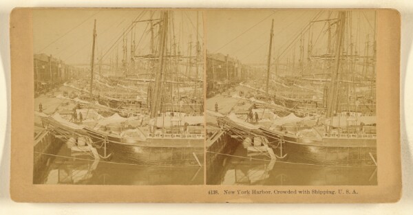 Benjamin West Kilburn, New York Harbor, Crowded with Shipping. U.S.A.