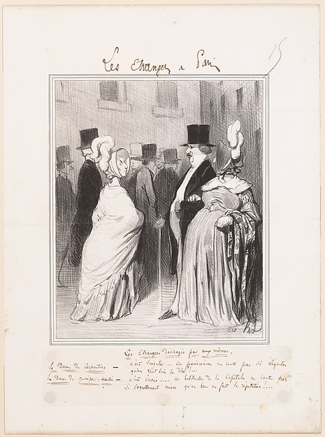 Honoré Daumier, Les Etrangers dévisagés par eux mêmes, from "Les Étrangers à Paris"