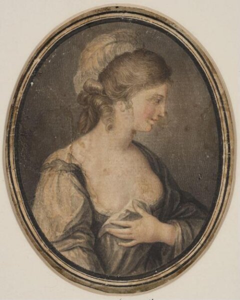 Angelica Kauffmann, Miniature drawing of a female figure