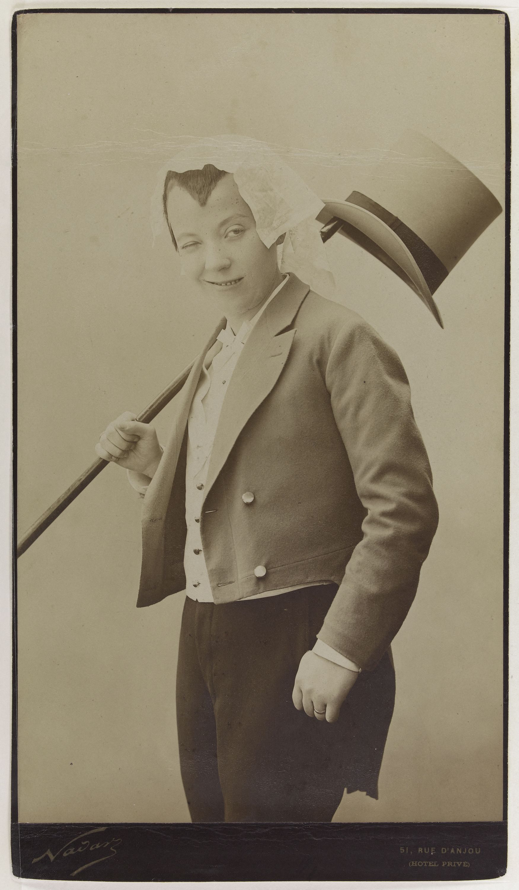 Nadar, Portrait d'un imitateur de Paulus (né Jean-Paul Habans, 1845-1908), dans la chanson "En revenant de la revue".