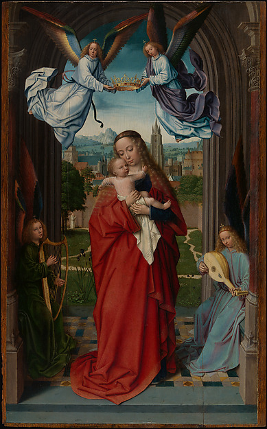 Gerard David, Virgin and Child with Four Angels