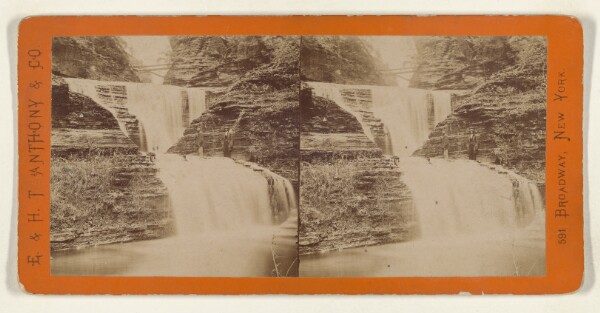 Edward and Henry T. Anthony & Co., Scenery of Ithaca and Vicinity, New York. - Buttermilk Ravine. The Cornell Cascade.