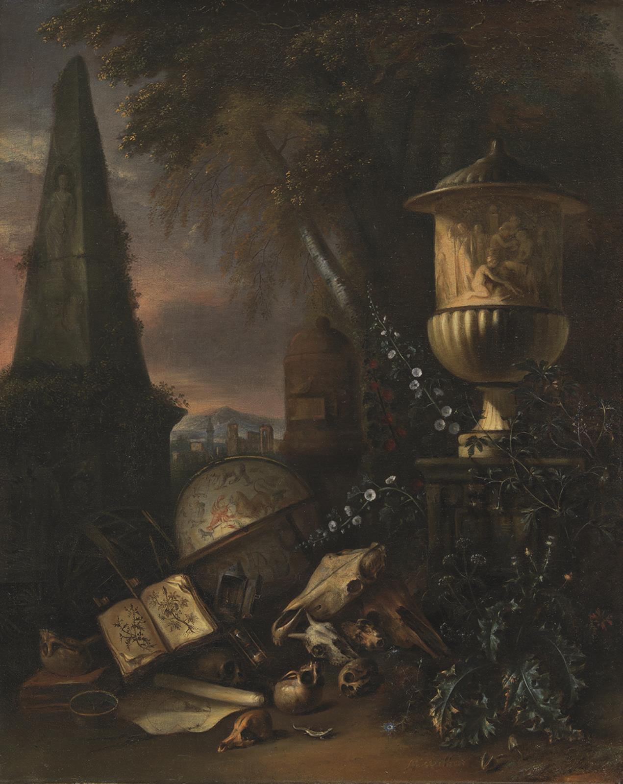 Matthias Withoos, Vanitas. Stilleben i et landskab