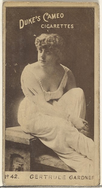 W. Duke, Sons & Co., Card Number 42, Gertrude Gardner, from the Actors and Actresses series (N145-4) issued by Duke Sons & Co. to promote Cameo Cigarettes