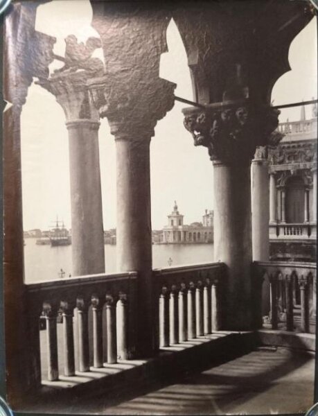 Unknown, Punta della Dogana from the first-floor loggia of the Ducal Palace, Venice, Italy