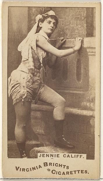 Allen & Ginter, Jennie Califf, from the Actors and Actresses series (N45, Type 1) for Virginia Brights Cigarettes