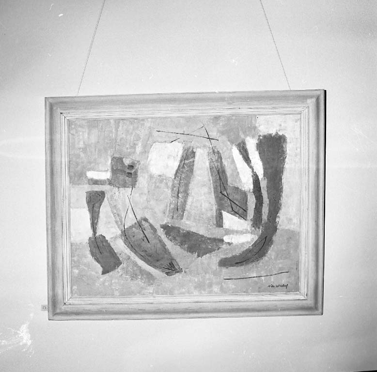 Arne Andersson, Målning av konstnären Nils Wedel på utställning i Uddevalla, januari 1961