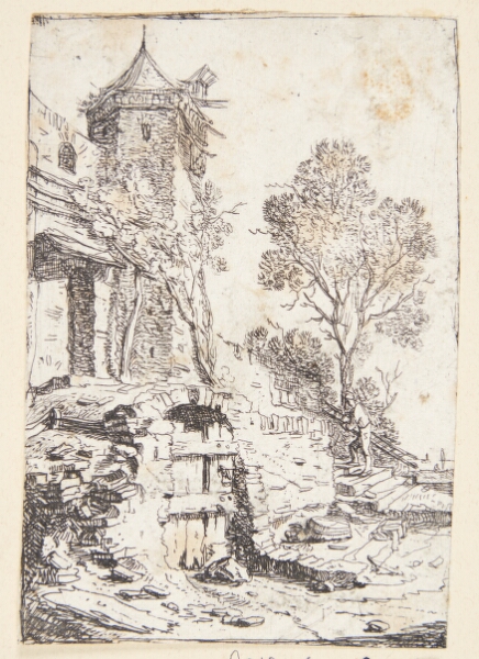 Bartholomeus Breenbergh, Hus med et sekskantet tårn