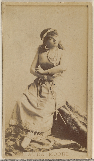 Allen & Ginter, Laura Moore, from the Actors and Actresses series (N45, Type 8) for Virginia Brights Cigarettes