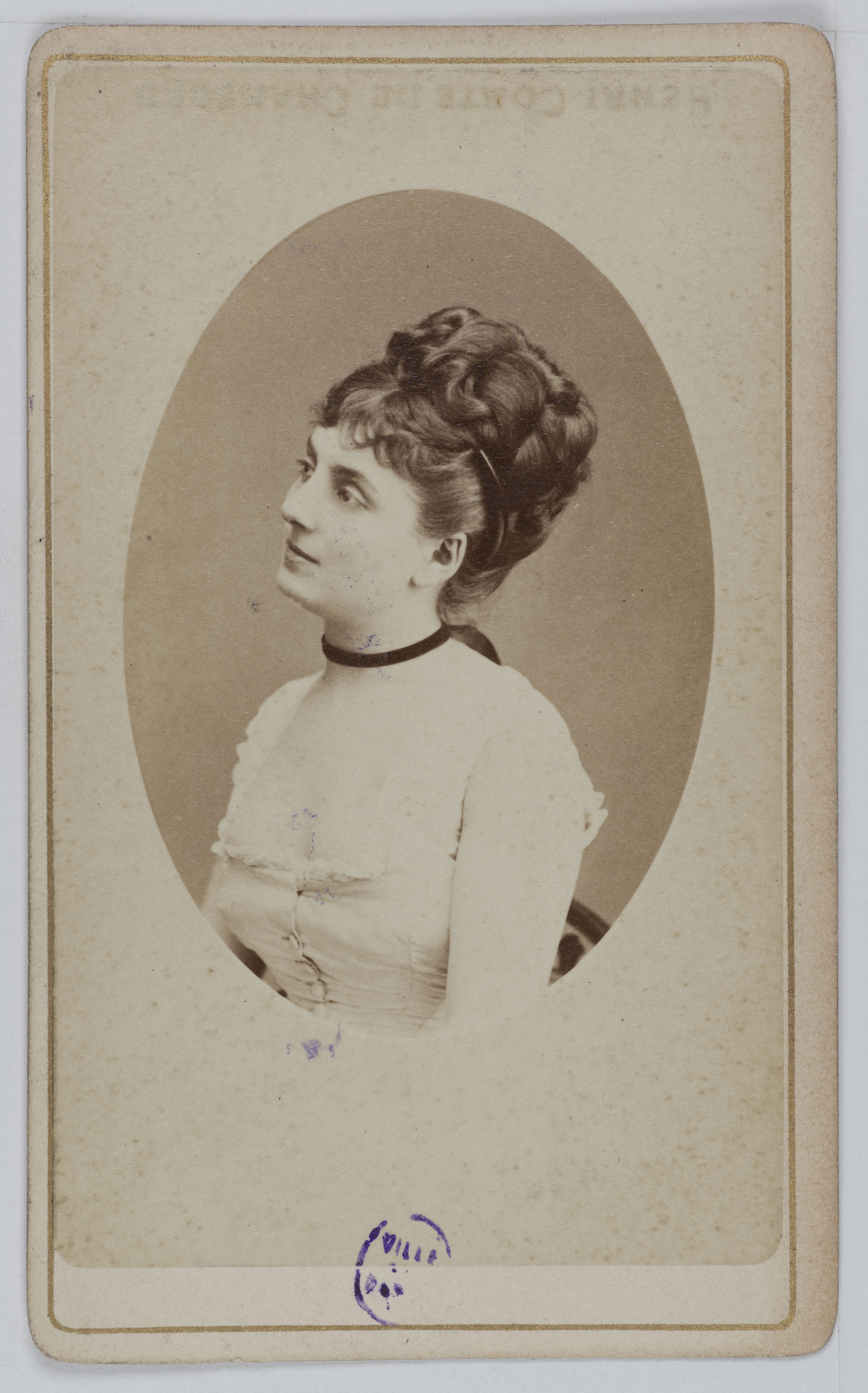 Bacard Fils, Portrait d'Augustine-Alexandrine Toulet (1849-1931), dite Alice Regnault, actrice de théâtre entre 1869 et 1880.