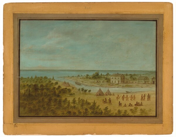 George Catlin, View of Chicago in 1837